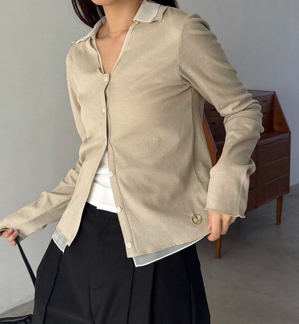  「【サスティナブル】〈C.L〉シアーレイヤードリブロンT」|Tシャツ・カットソー|