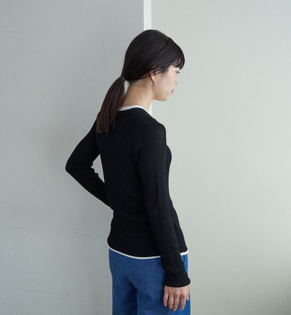  「ヘンリーネックレイヤードニット」|ニット・セーター|