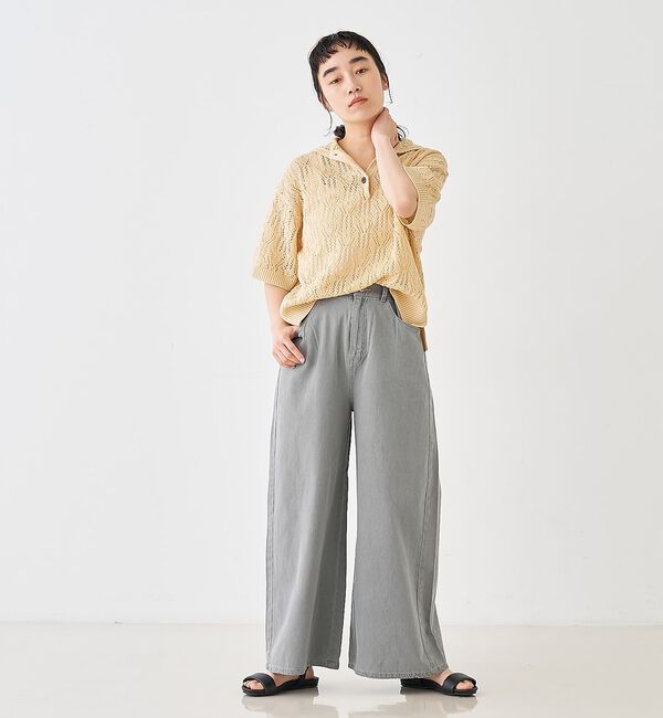 collex「タックウエストデニムパンツ」|デニム|