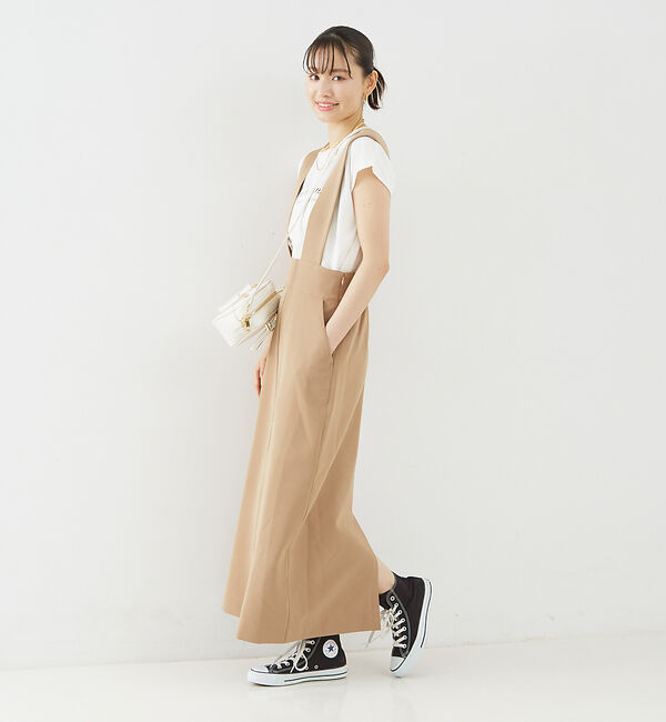 Rouge vif「【一部店舗限定】ストレッチサスペンダージャンパースカート」|スカート|