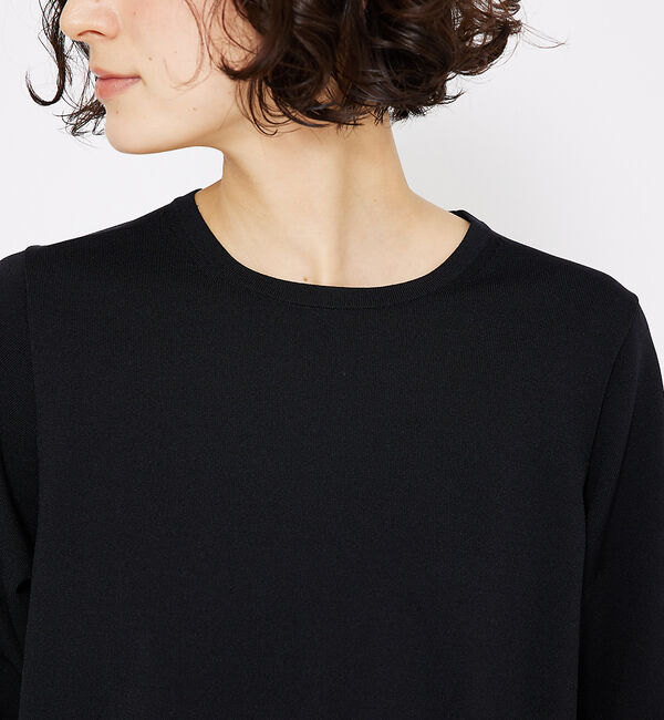 qualite「レーヨンストレッチボートネックニット」|ニット・セーター|