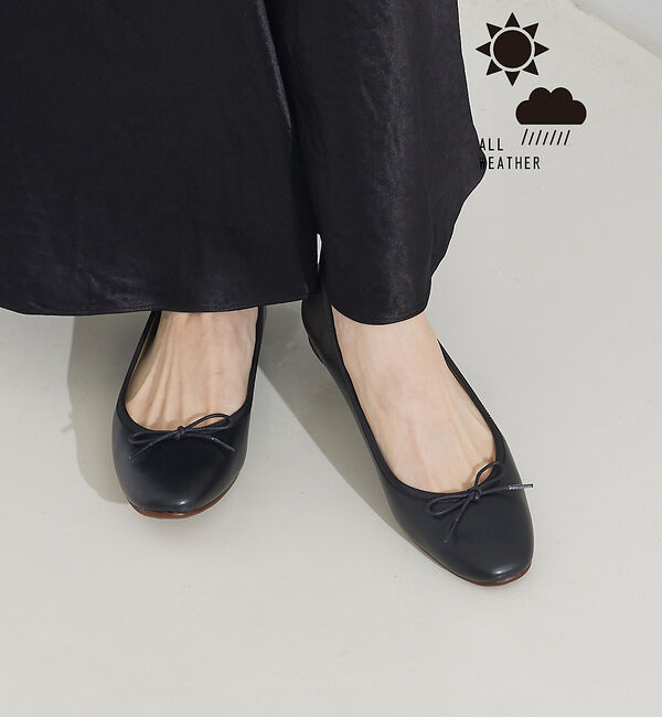 AU BANNISTER「【販売店舗限定/晴雨兼用】バレエシューズ」|レインシューズ|ブラック