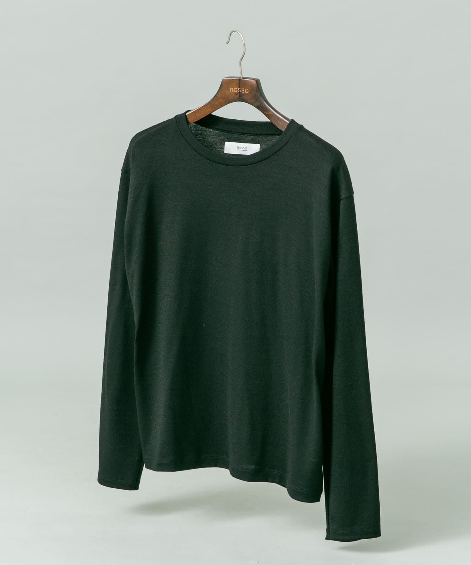 URBAN RESEARCH ROSSO「『XLサイズあり』ハイクオリティウールロンT」|Tシャツ・カットソー|ブラック