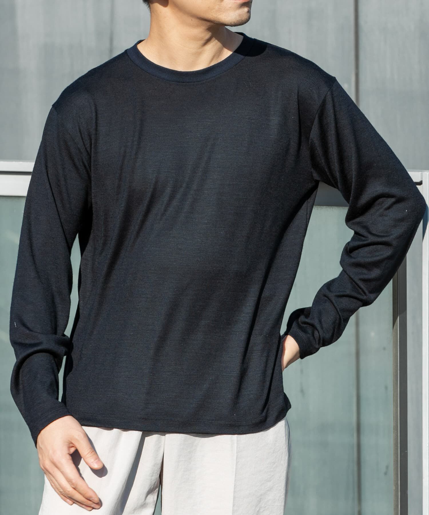 URBAN RESEARCH ROSSO「『XLサイズあり』ハイクオリティウールロンT」|Tシャツ・カットソー|