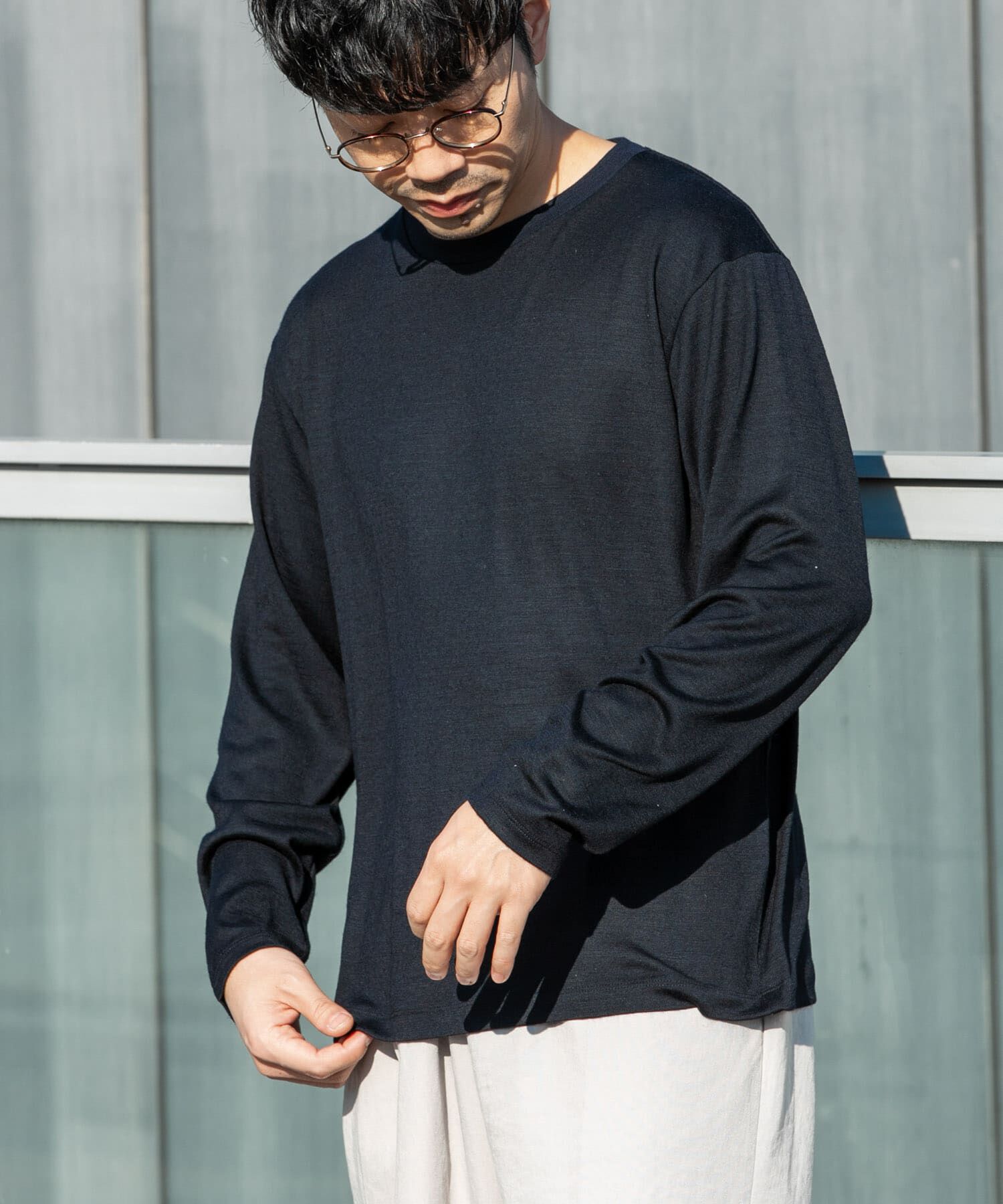 URBAN RESEARCH ROSSO「『XLサイズあり』ハイクオリティウールロンT」|Tシャツ・カットソー|