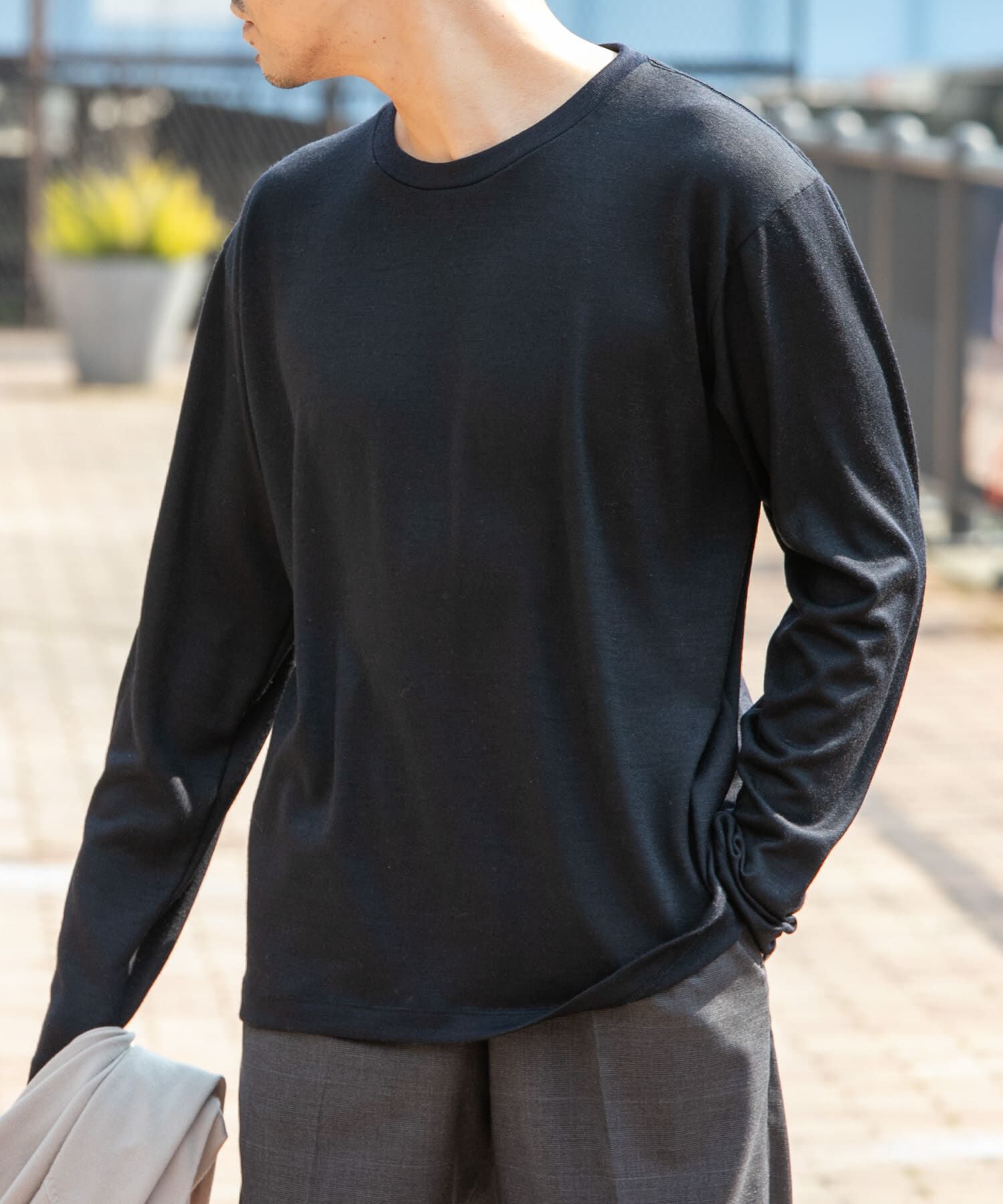 URBAN RESEARCH ROSSO「『XLサイズあり』ハイクオリティウールロンT」|Tシャツ・カットソー|