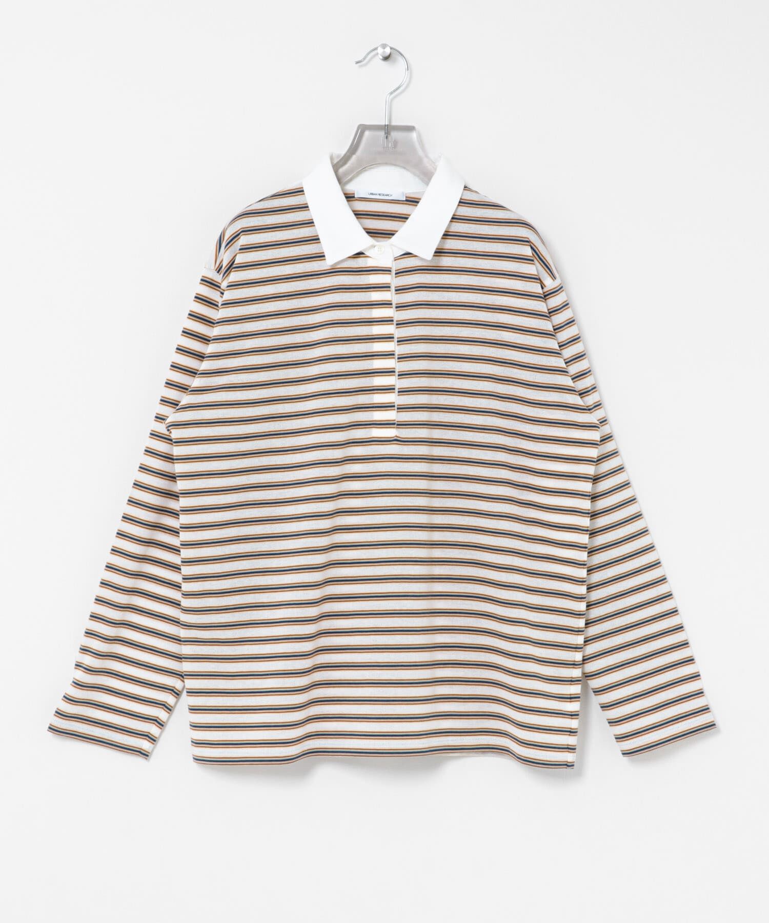 URBAN RESEARCH「シャツカラーマルチボーダーカットソー」|シャツ・ブラウス|