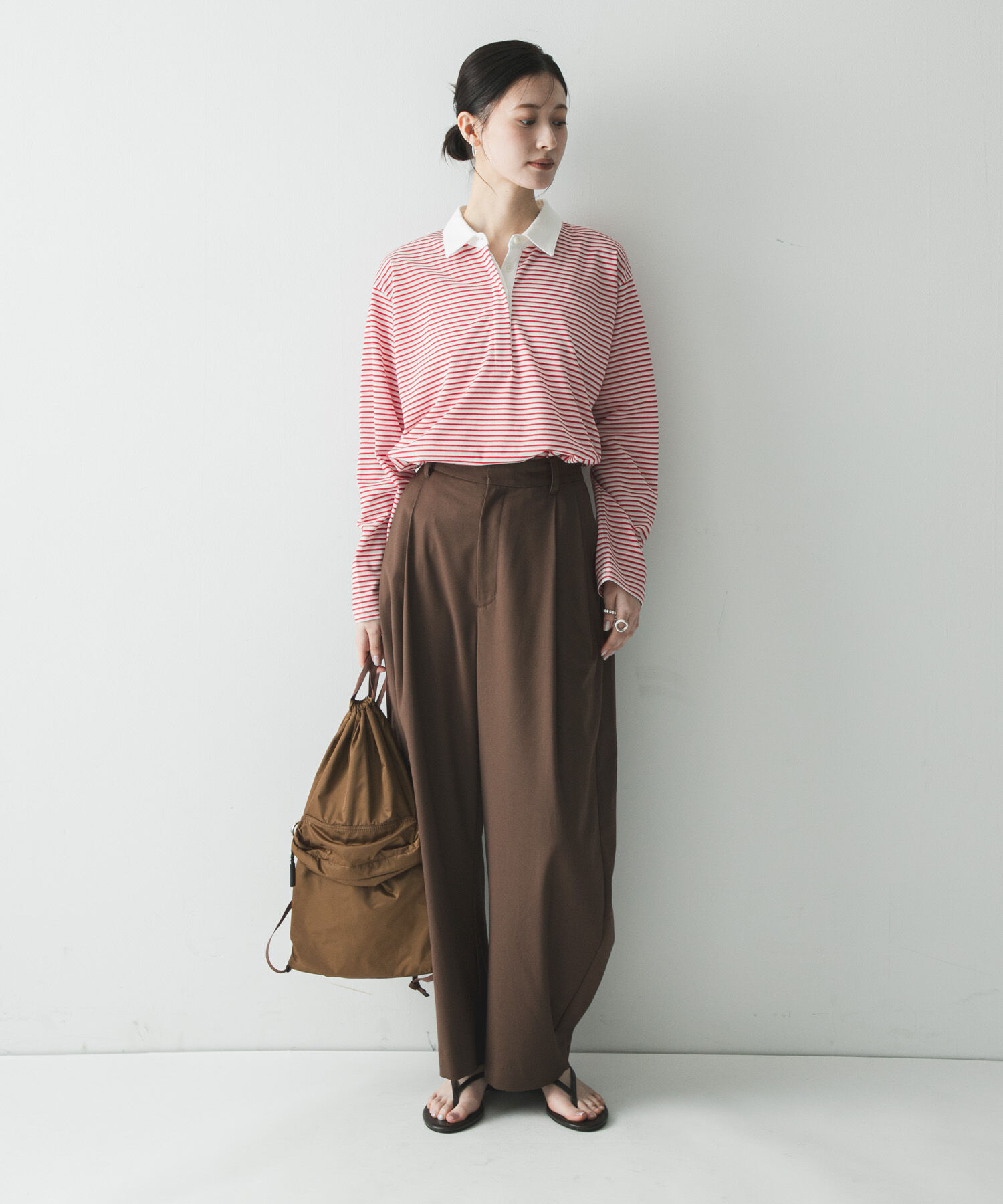 URBAN RESEARCH「シャツカラーマルチボーダーカットソー」|シャツ・ブラウス|