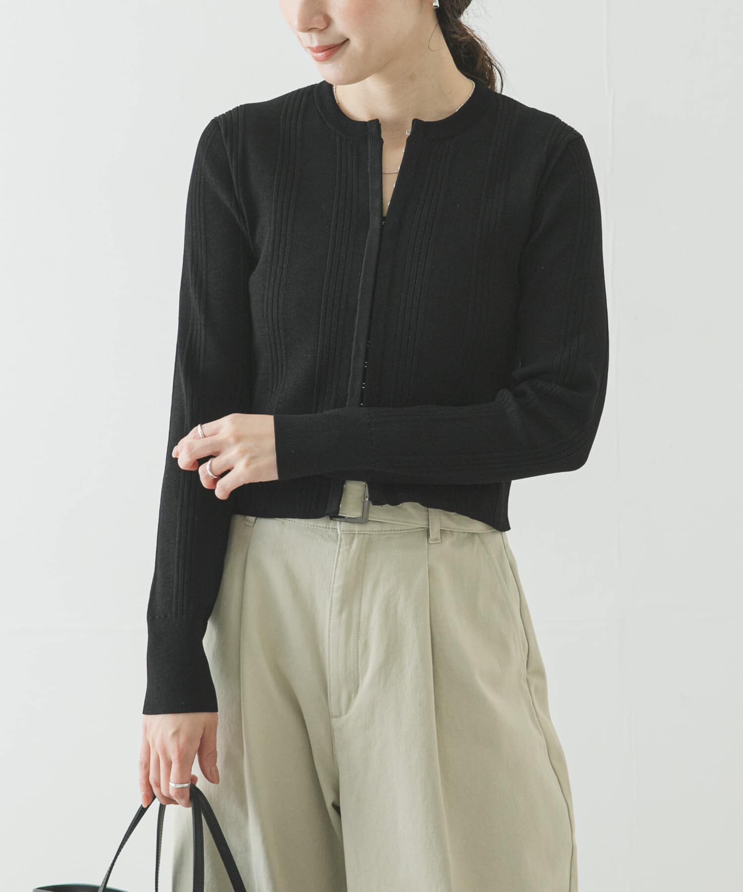 URBAN RESEARCH「ランダムリブニットカーディガン」|カーディガン|