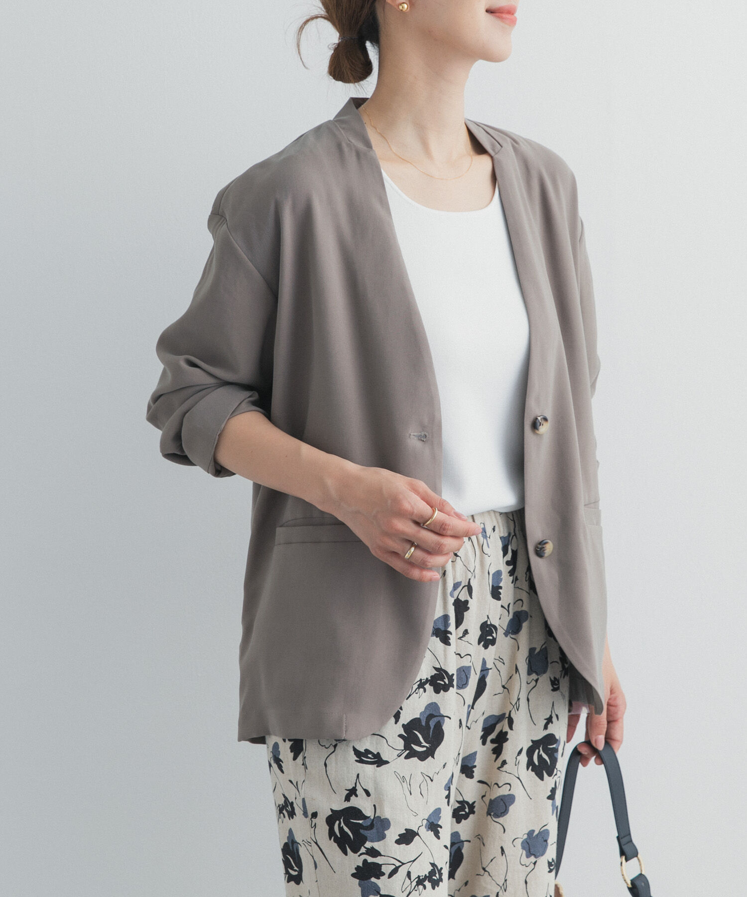 URBAN RESEARCH DOORS「ノーカラージャケット」|その他|ベージュ系その他