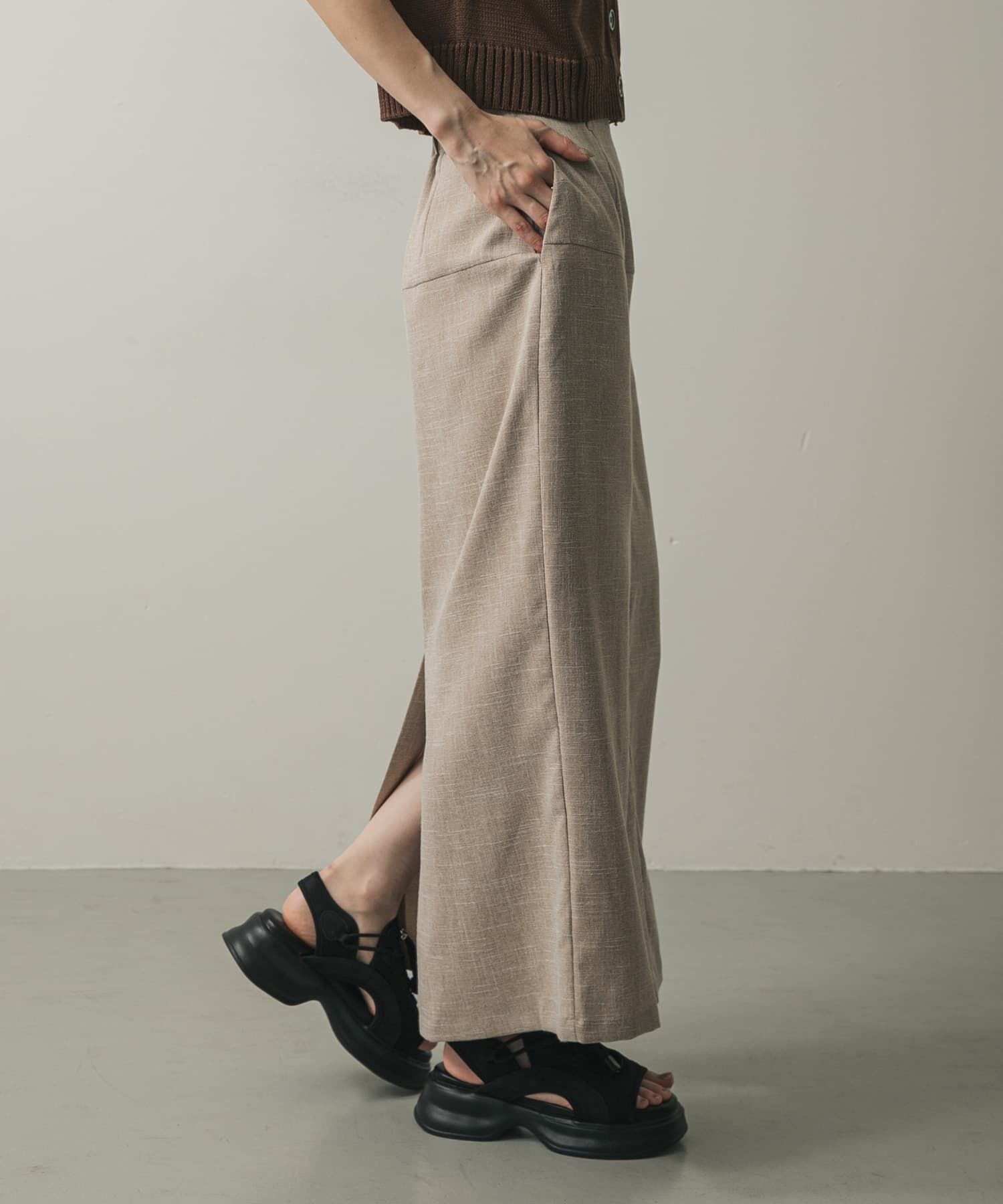 SENSE OF PLACE by URBAN RESEARCH「ツイードジップアイラインスカート」|スカート|