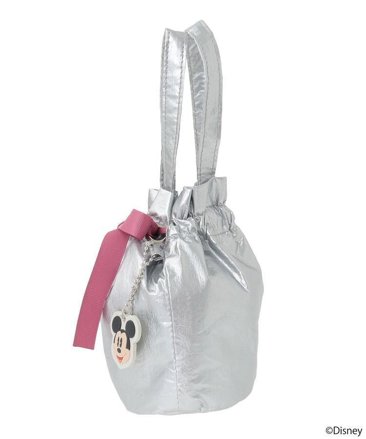 earth music&ecology「Disney/ミッキーチャーム付きリボン巾着」|ポーチ|