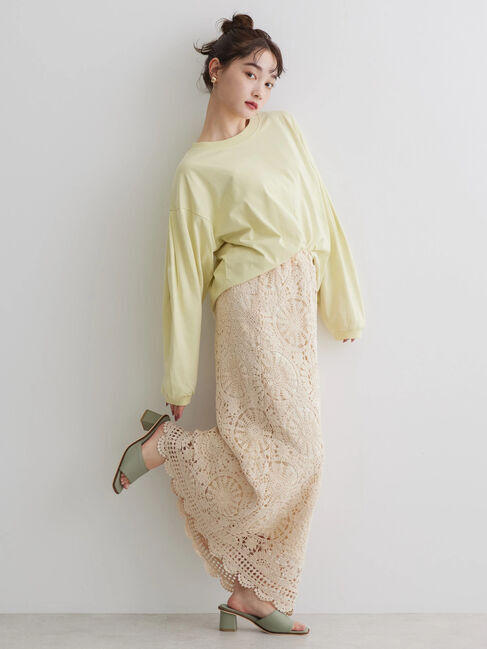 AMERICAN HOLIC「袖タックボリュームスリーブカットプルオーバー」|Tシャツ・カットソー|