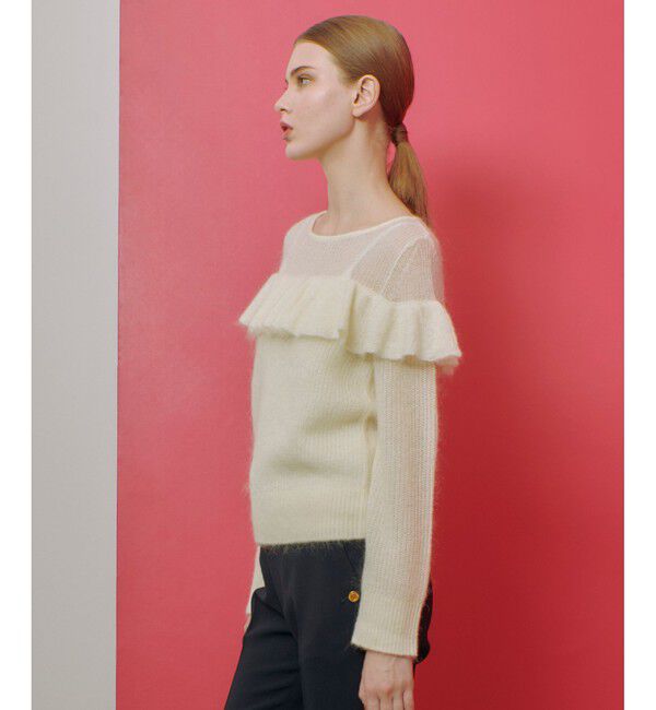 LOULOU WILLOUGHBY「【LOULOU WILLOUGHBY】モヘヤラッフルプルオーバー」|ニット・セーター|