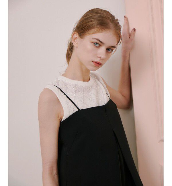 LOULOU WILLOUGHBY「【LOULOU WILLOUGHBY】シークインエンブロイダリープルオーバー」|ニット・セーター|