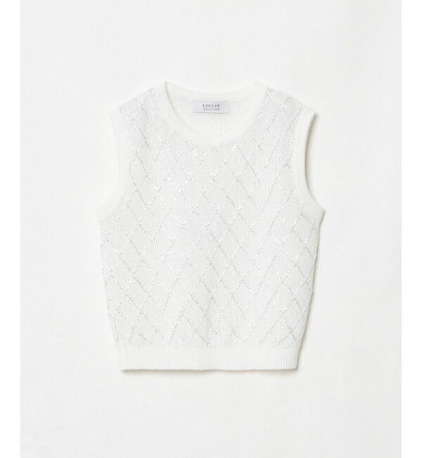 LOULOU WILLOUGHBY「【LOULOU WILLOUGHBY】シークインエンブロイダリープルオーバー」|ニット・セーター|