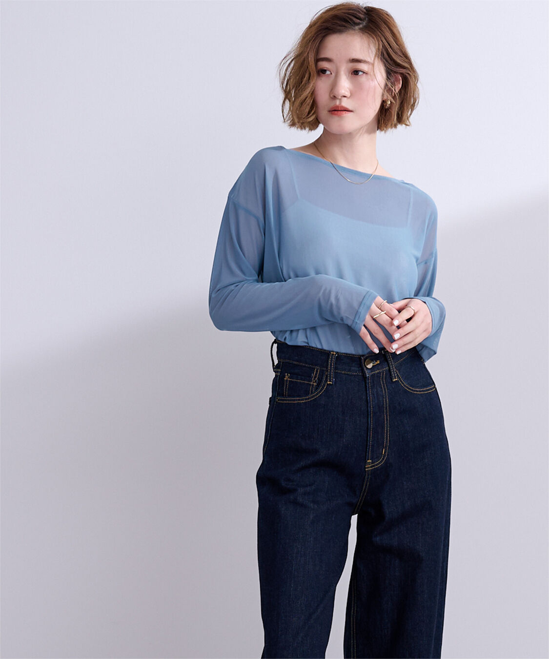 ur's「シアーボートネックプルオーバー」|Tシャツ・カットソー|