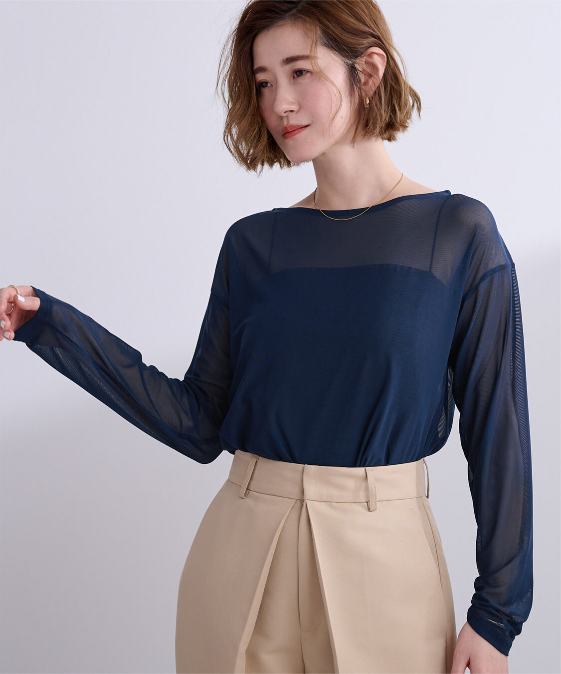 ur's「シアーボートネックプルオーバー」|Tシャツ・カットソー|