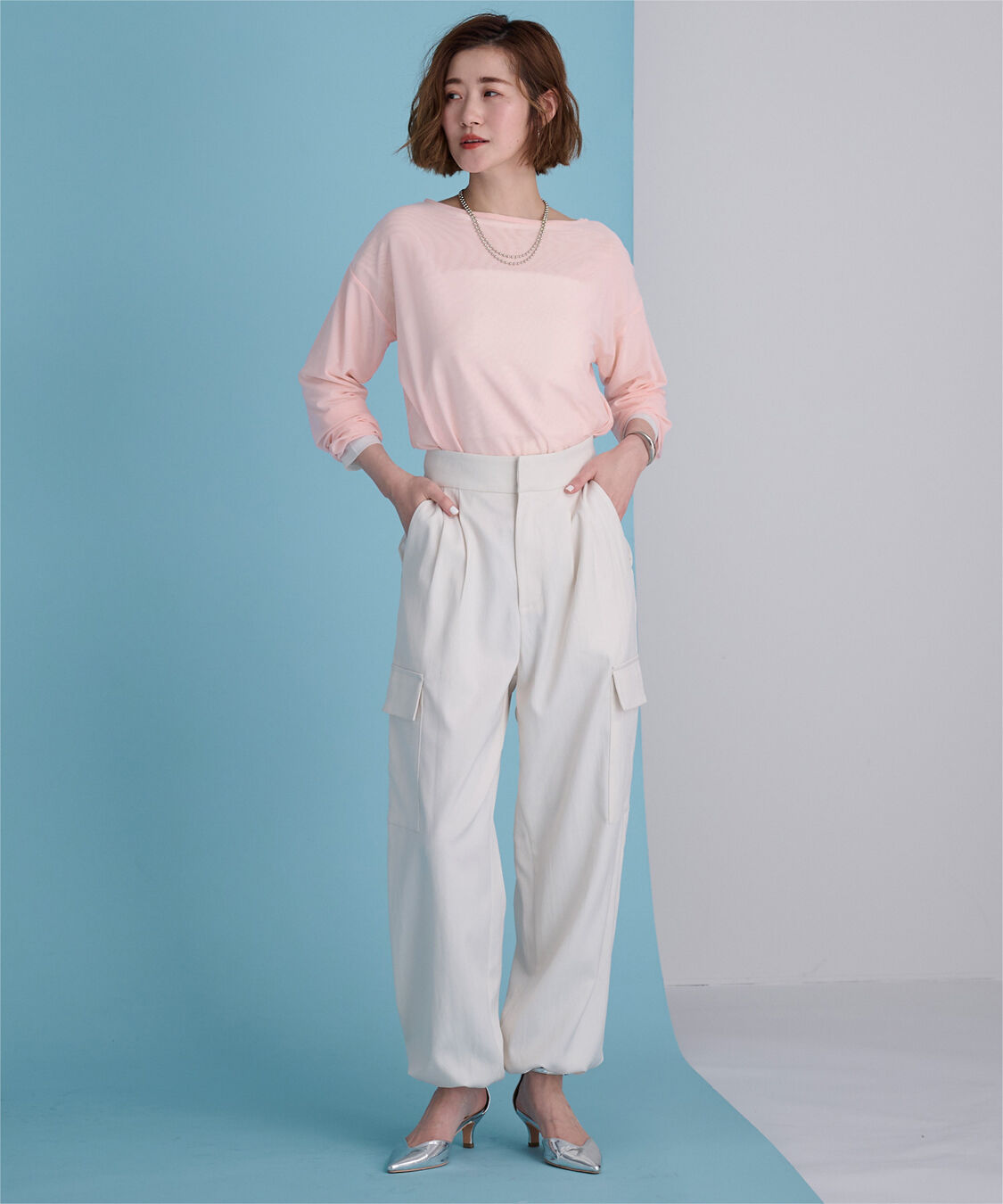 ur's「シアーボートネックプルオーバー」|Tシャツ・カットソー|