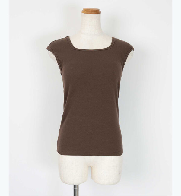 ur's「カップ付スクエアネックトップス/タンクトップ」|タンクトップ|