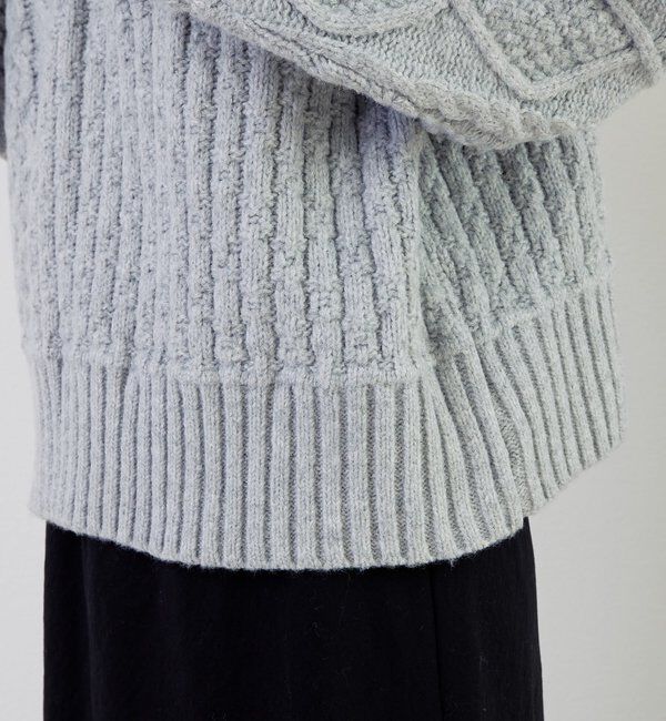 「ミックスケーブルニットプルオーバー」|ニット・セーター|