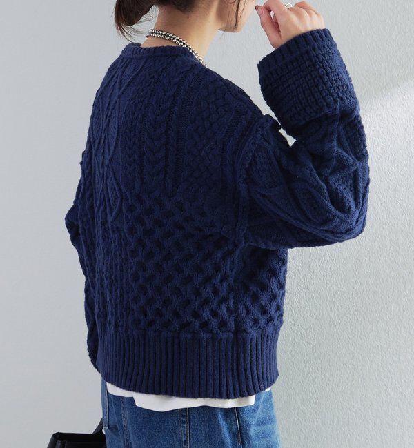  「ミックスケーブルニットプルオーバー」|ニット・セーター|