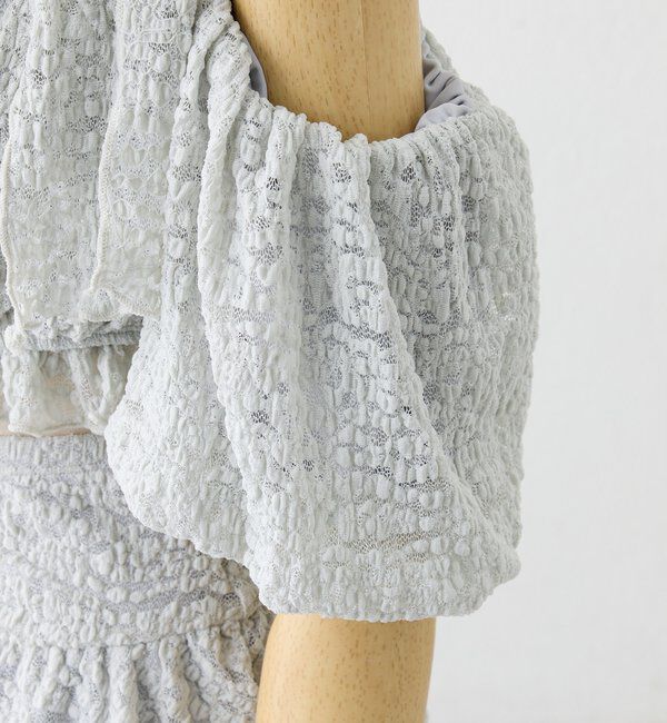  「swimwear/シャーリングオフショル-バルーンミニスカート（3点セット)」|その他|