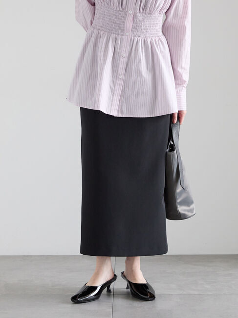 Te chichi「ダブルクロスイージーナロースカート」|スカート|ブラック
