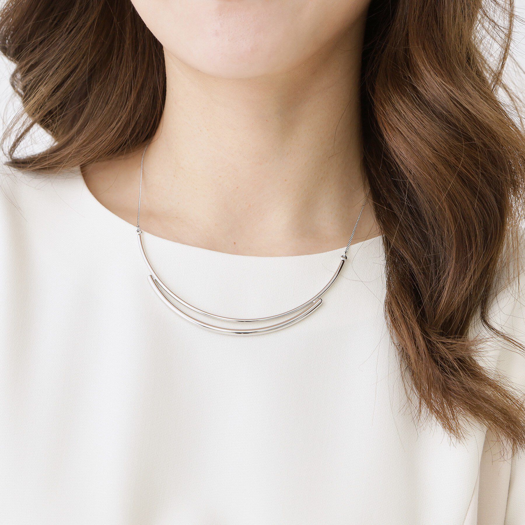 COUP DE CHANCE「【長さ調整可】ダブルバーショートネックレス」|ネックレス|