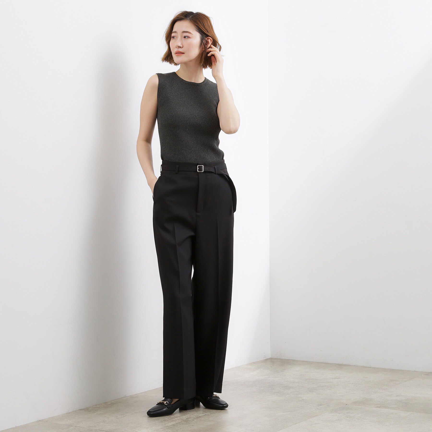 grove「リブラメニットタンク」|キャミソール|