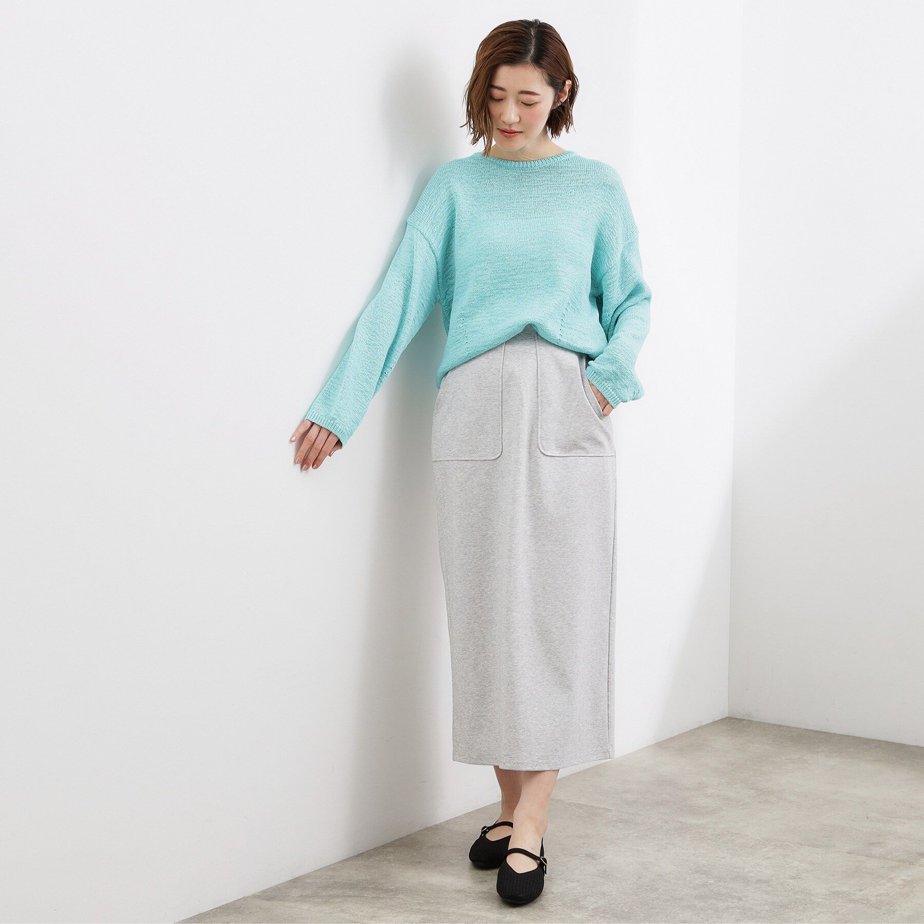 grove「【時短コーデ】シルキーポンチレイヤード風セットアップ」|スーツ|