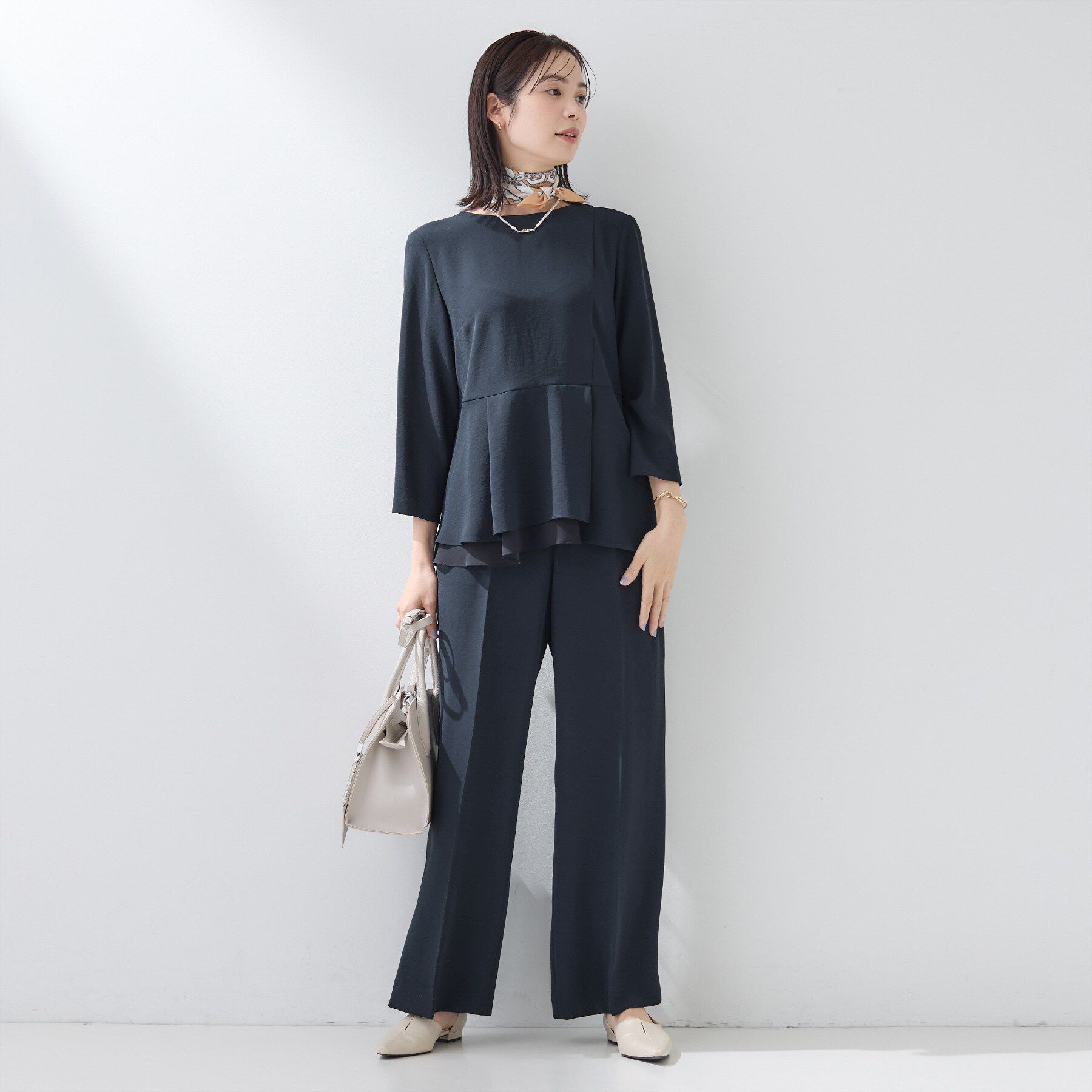 INDIVI「【洗える／UVケア／SETUP可】着る日傘ワイドパンツ」|その他|