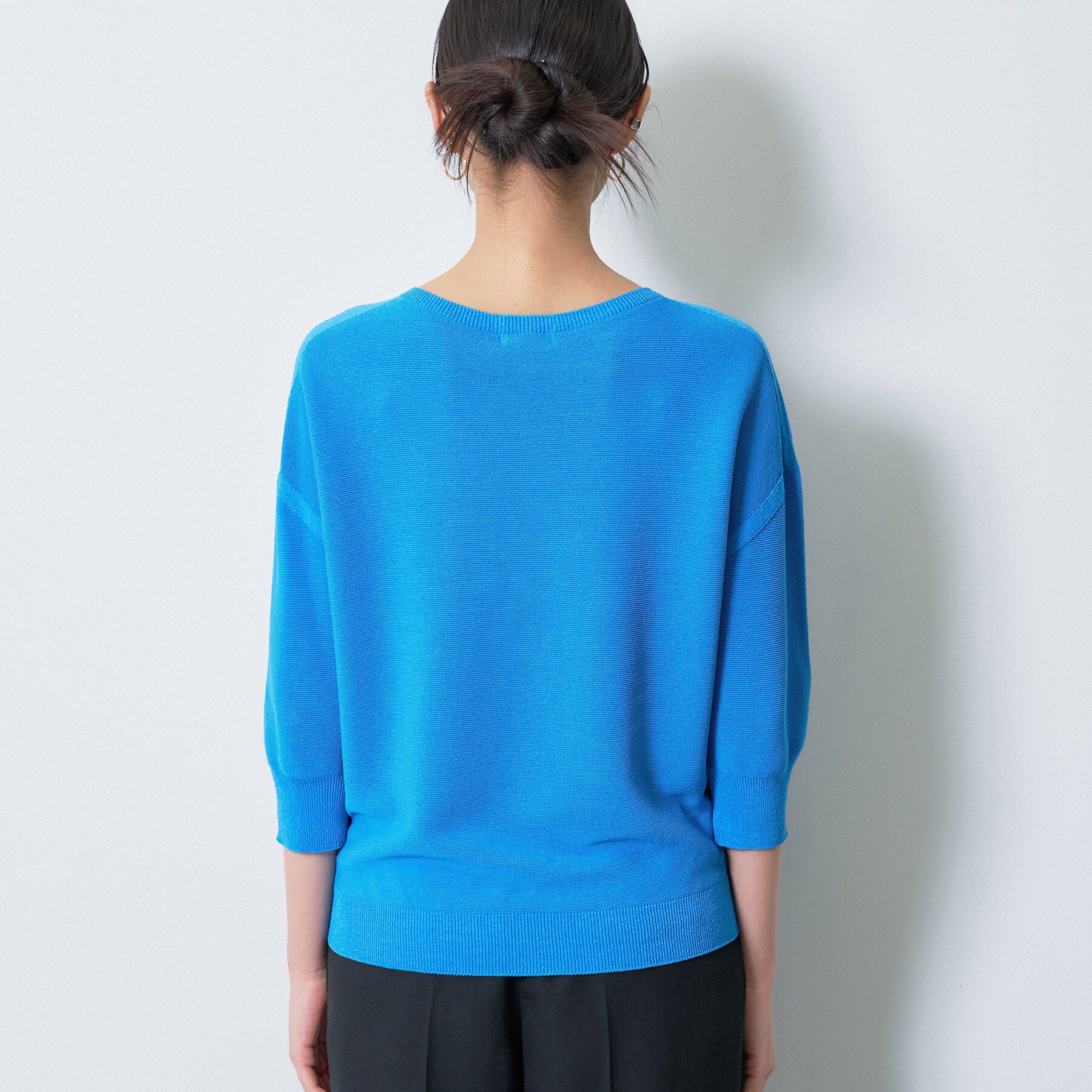 INDIVI「【洗える／ドライタッチ／和紙混】ガーター編みニット」|ニット・セーター|