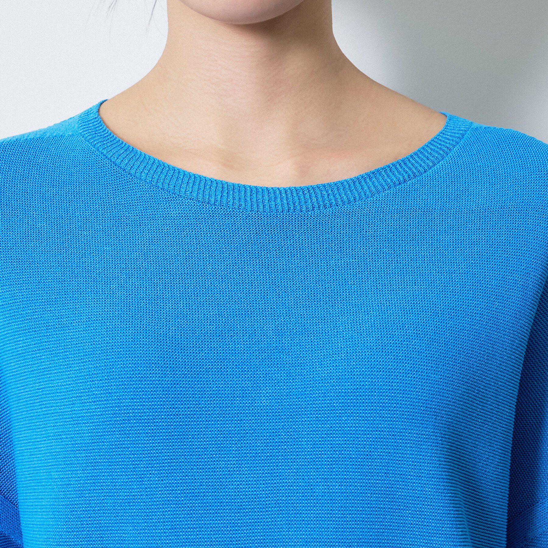 INDIVI「【洗える／ドライタッチ／和紙混】ガーター編みニット」|ニット・セーター|