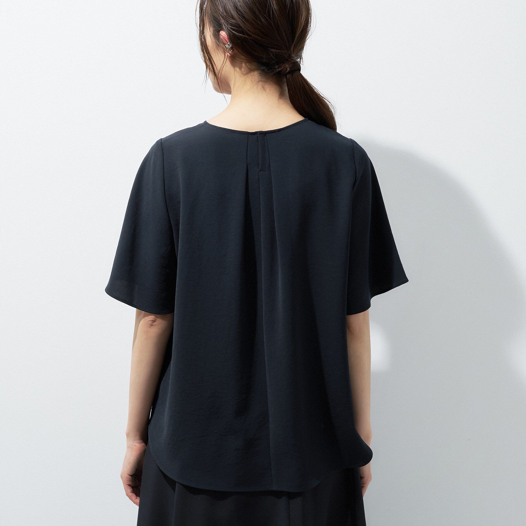 INDIVI「【着る日傘】シフォンドッキングブラウス」|シャツ・ブラウス|