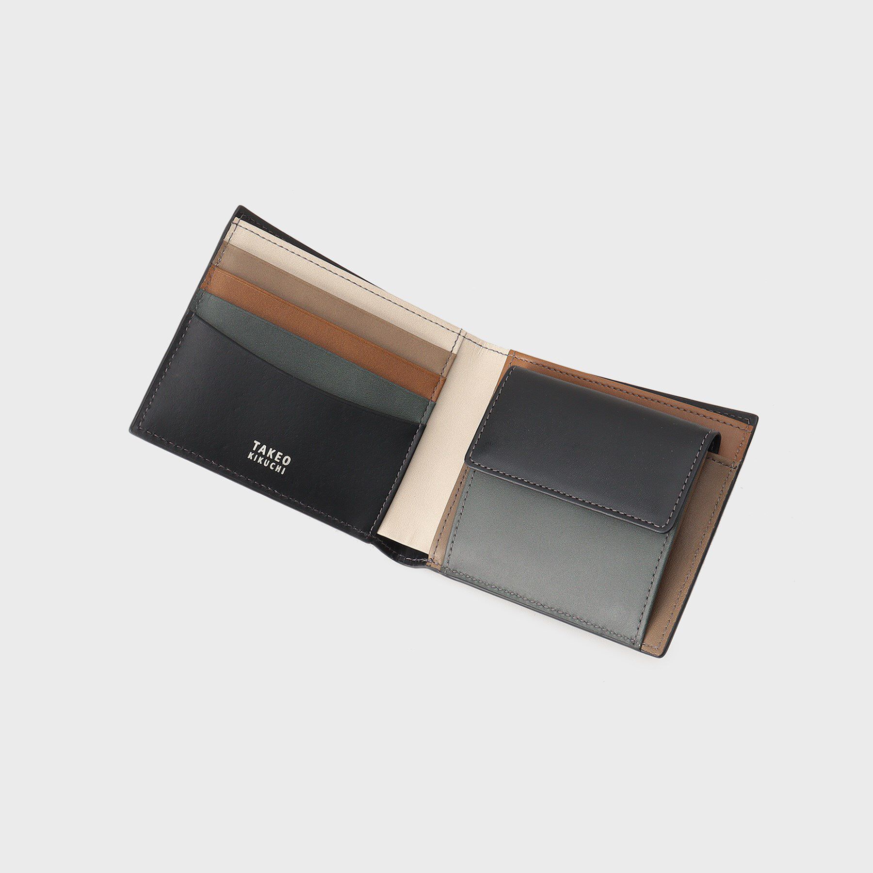 TAKEO KIKUCHI「アンティーク調レザー 2つ折り財布」|財布|