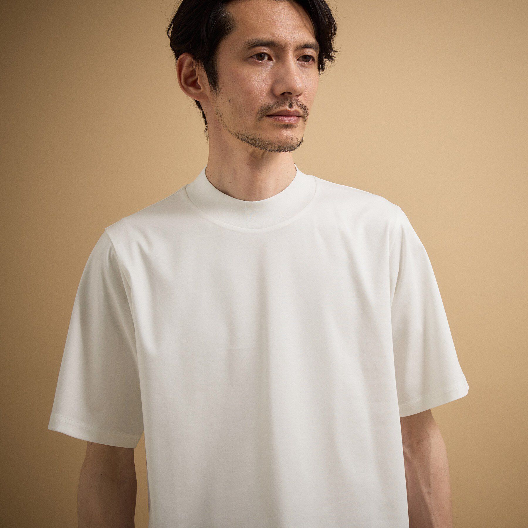 TAKEO KIKUCHI「アイスクリアコットン モックネック プルオーバー」|Tシャツ・カットソー|