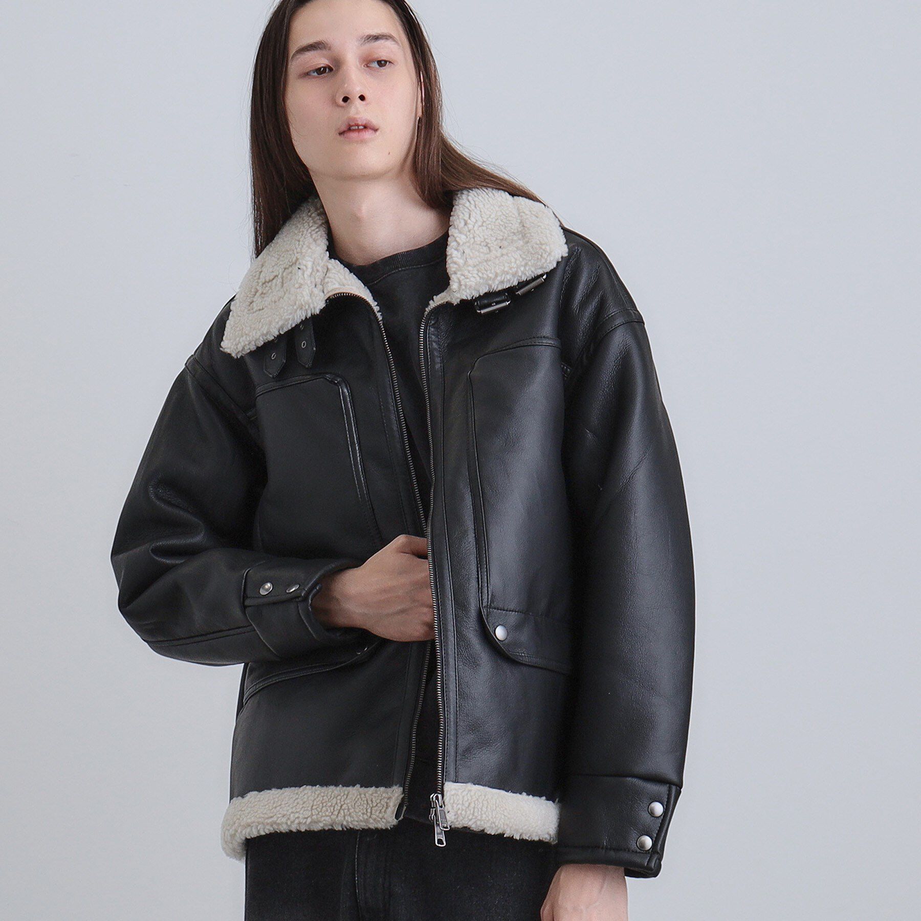 tk.TAKEO KIKUCHI「フェイクムートンブルゾン」|ブルゾン・スタジャン|