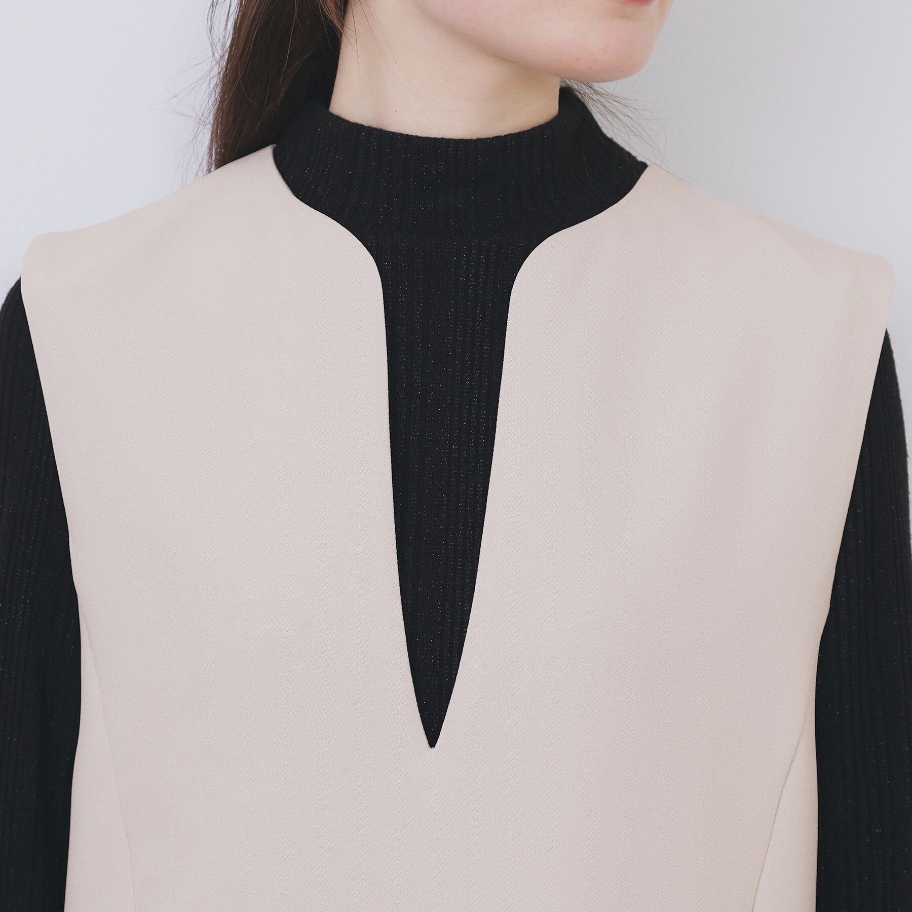 index「キーネックジャンスカ【洗濯機OK/防シワ/イージーアイロン】」|ワンピース|