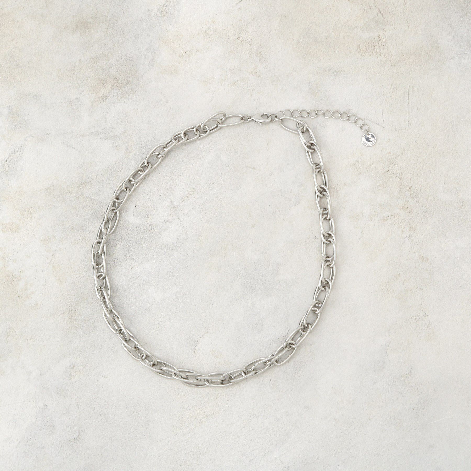 OPAQUE.CLIP「ボリュームダブルチェーンネックレス」|ネックレス|シルバー(006)