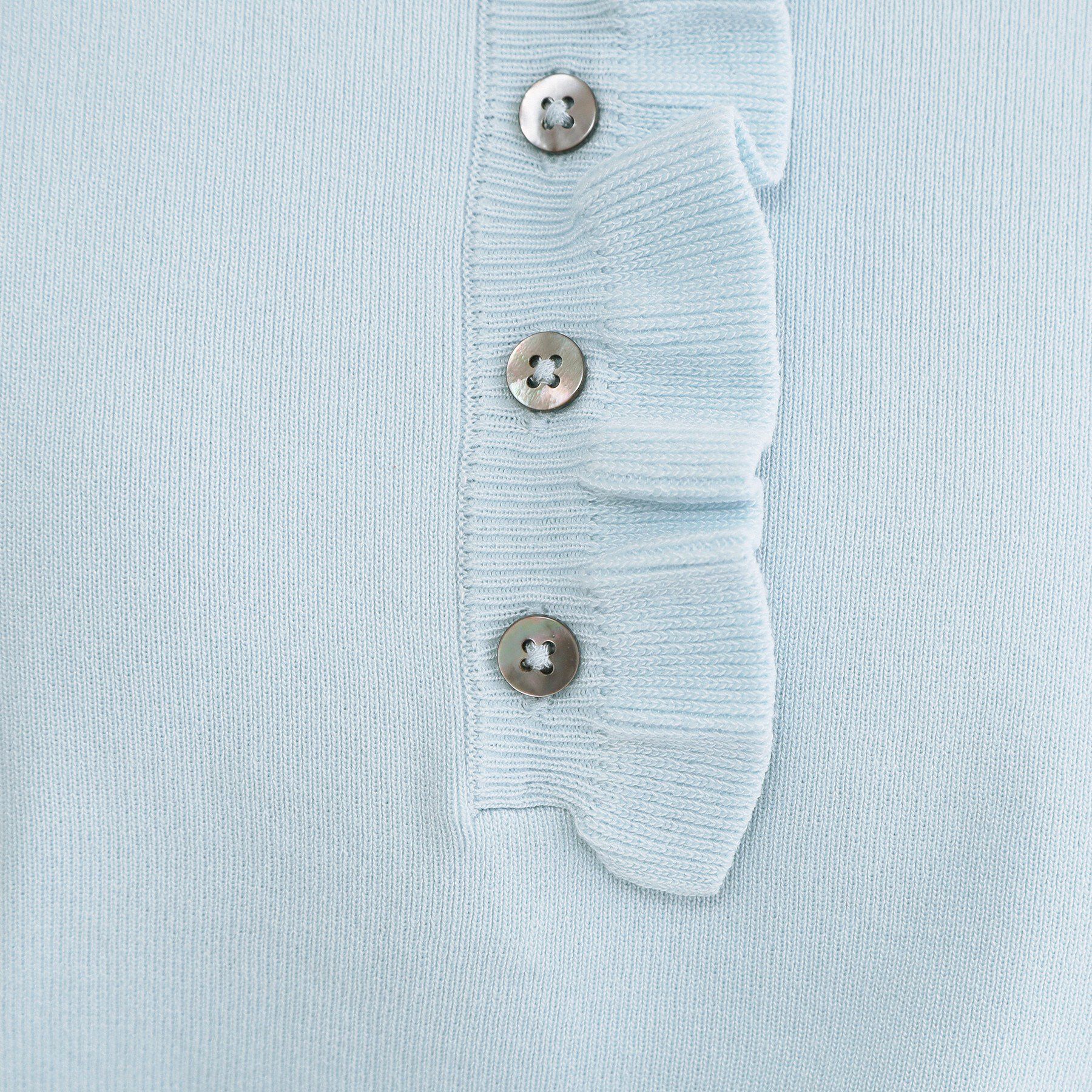 OPAQUE.CLIP「フリルヘンリーネックニット【洗濯機OK/抗ピル】」|ニット・セーター|