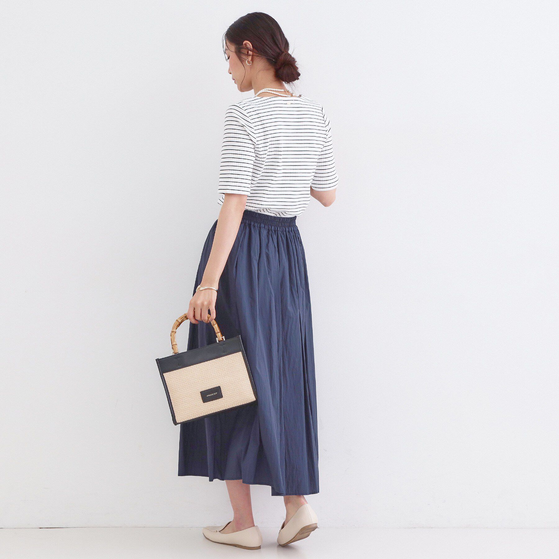 OPAQUE.CLIP「ベーシックリブボートネックカットソー【洗濯機OK】」|Tシャツ・カットソー|