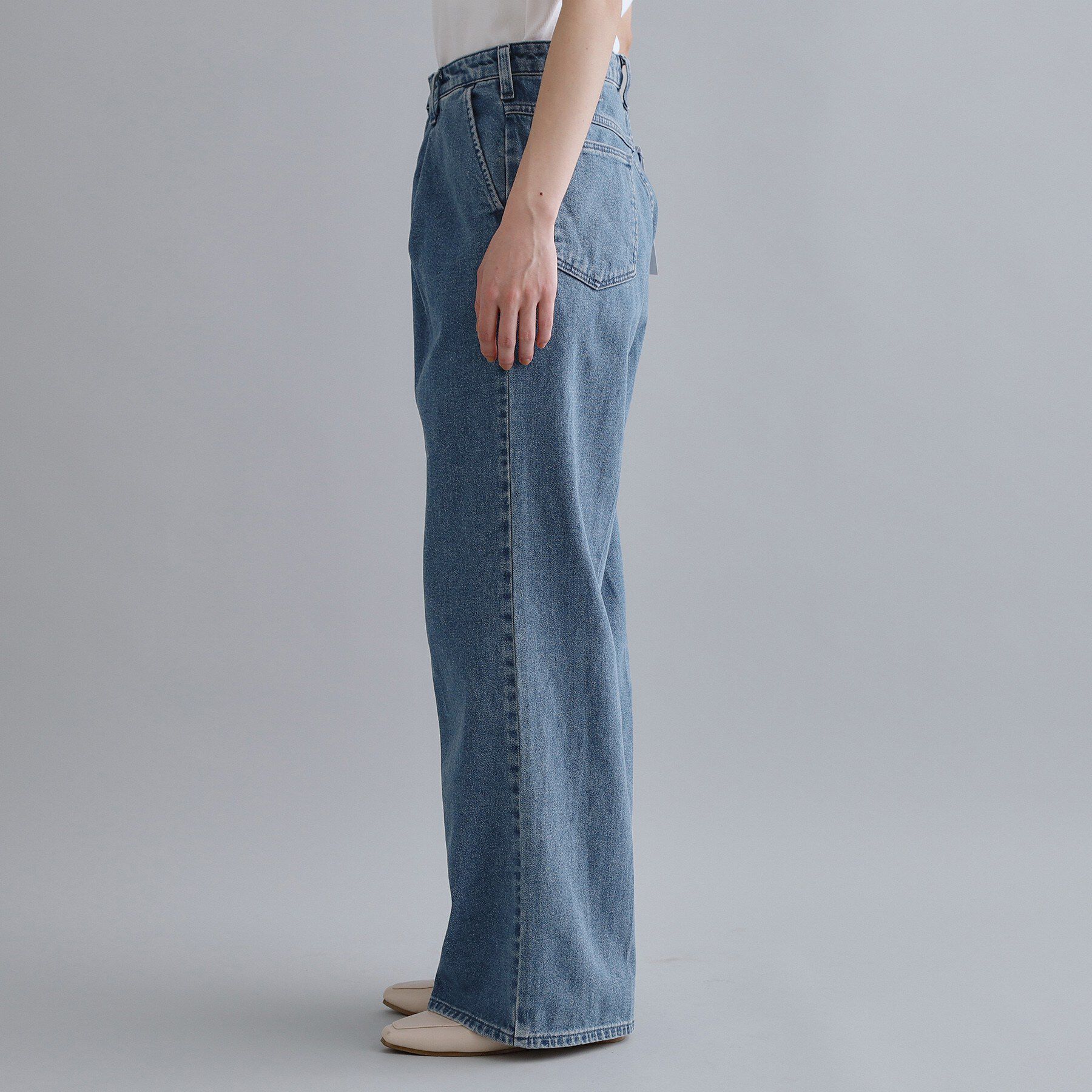 OPAQUE.CLIP「【Wrangler／ラングラー】ランチャーワイドデニムパンツ」|デニム|