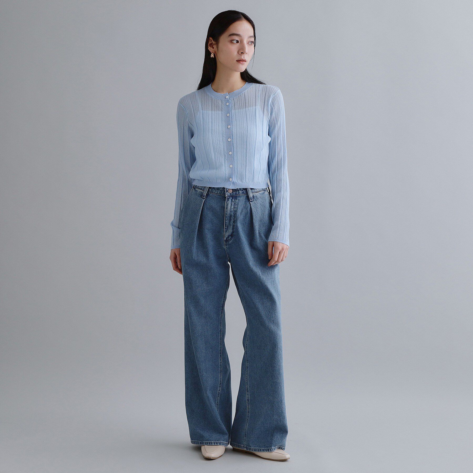 OPAQUE.CLIP「【Wrangler／ラングラー】ランチャーワイドデニムパンツ」|デニム|