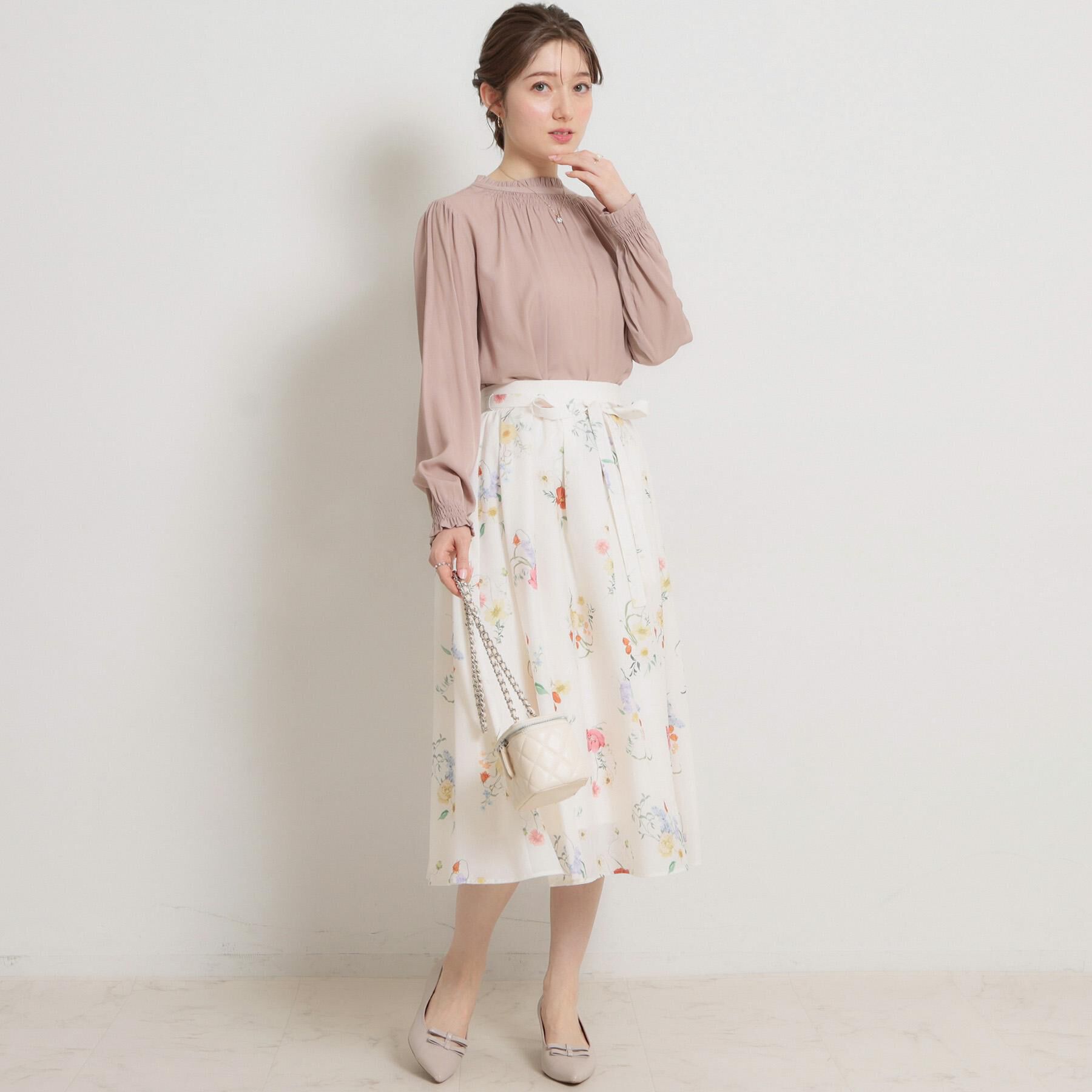 Couture broach「【前後2WAY・洗える】RTピケ リボン ブラウス」|シャツ・ブラウス|