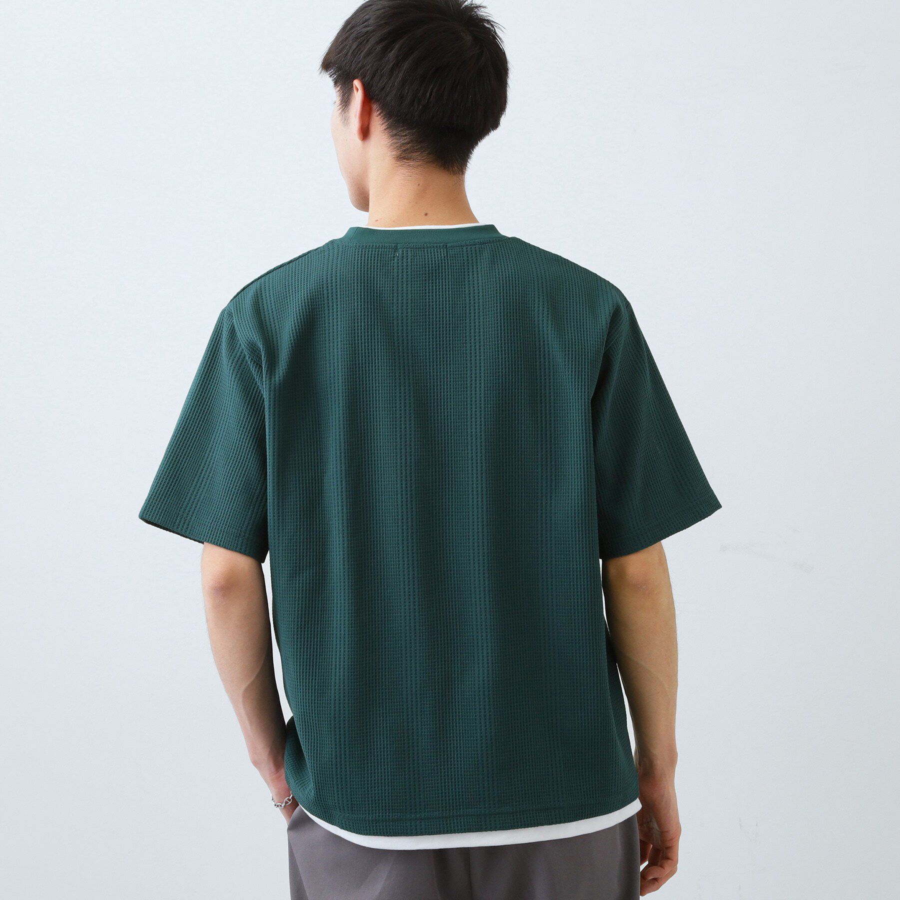 THE SHOP TK「【ラクして決まる！】レイヤード風半袖Tシャツ　洗濯機OK」|Tシャツ・カットソー|