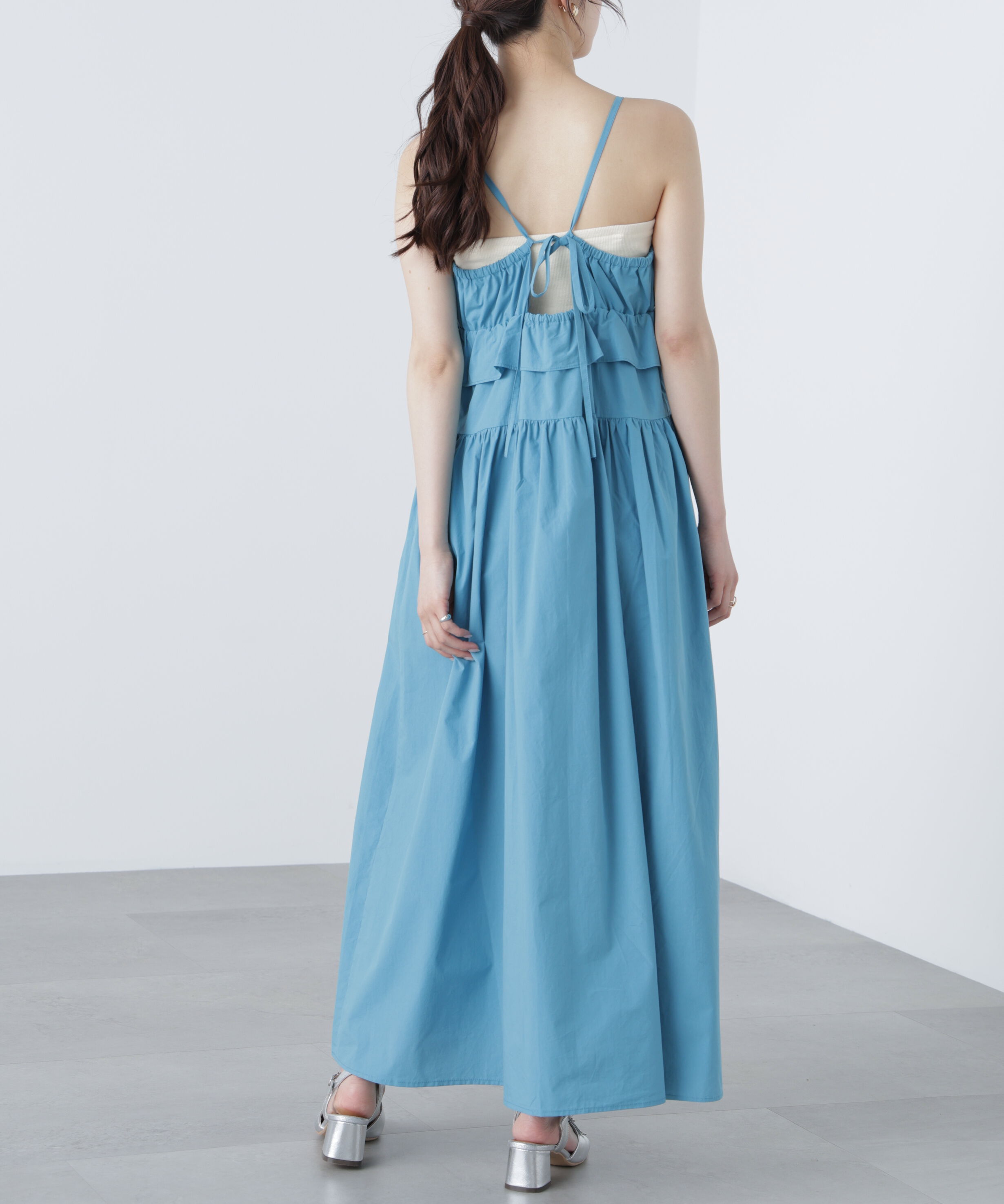  「ペプラムキャミティアードワンピース」|ワンピース|