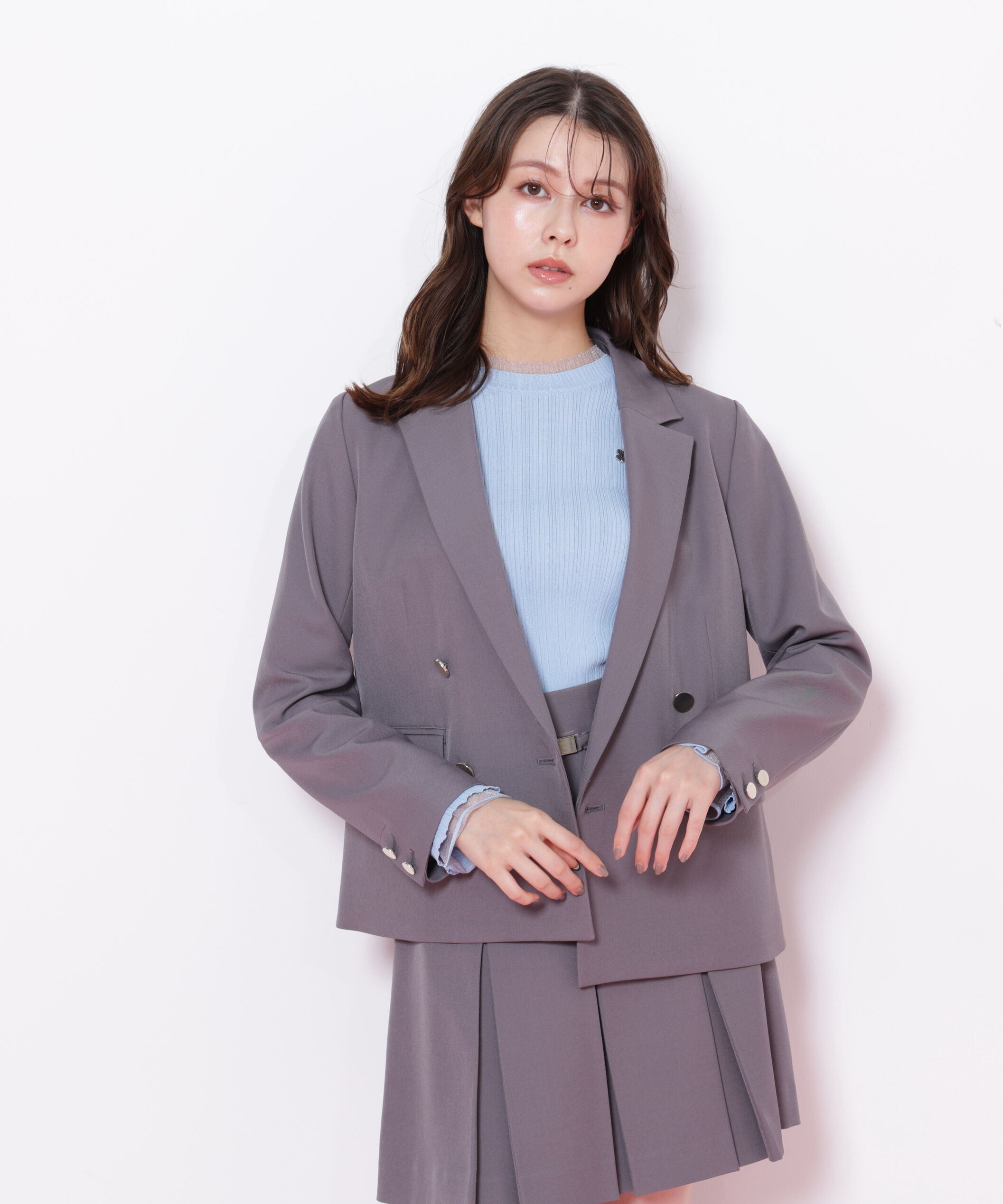  「＜セットアップ対応＞ベーシックツイルダブル釦ジャケット」|その他|