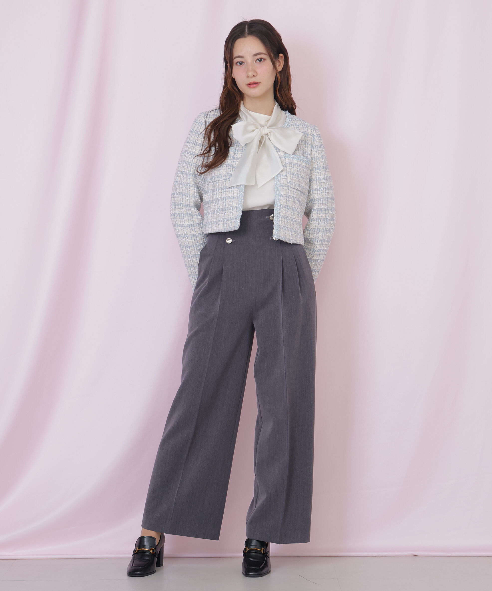  「ビジューブレード付きツイードジャケット」|その他|