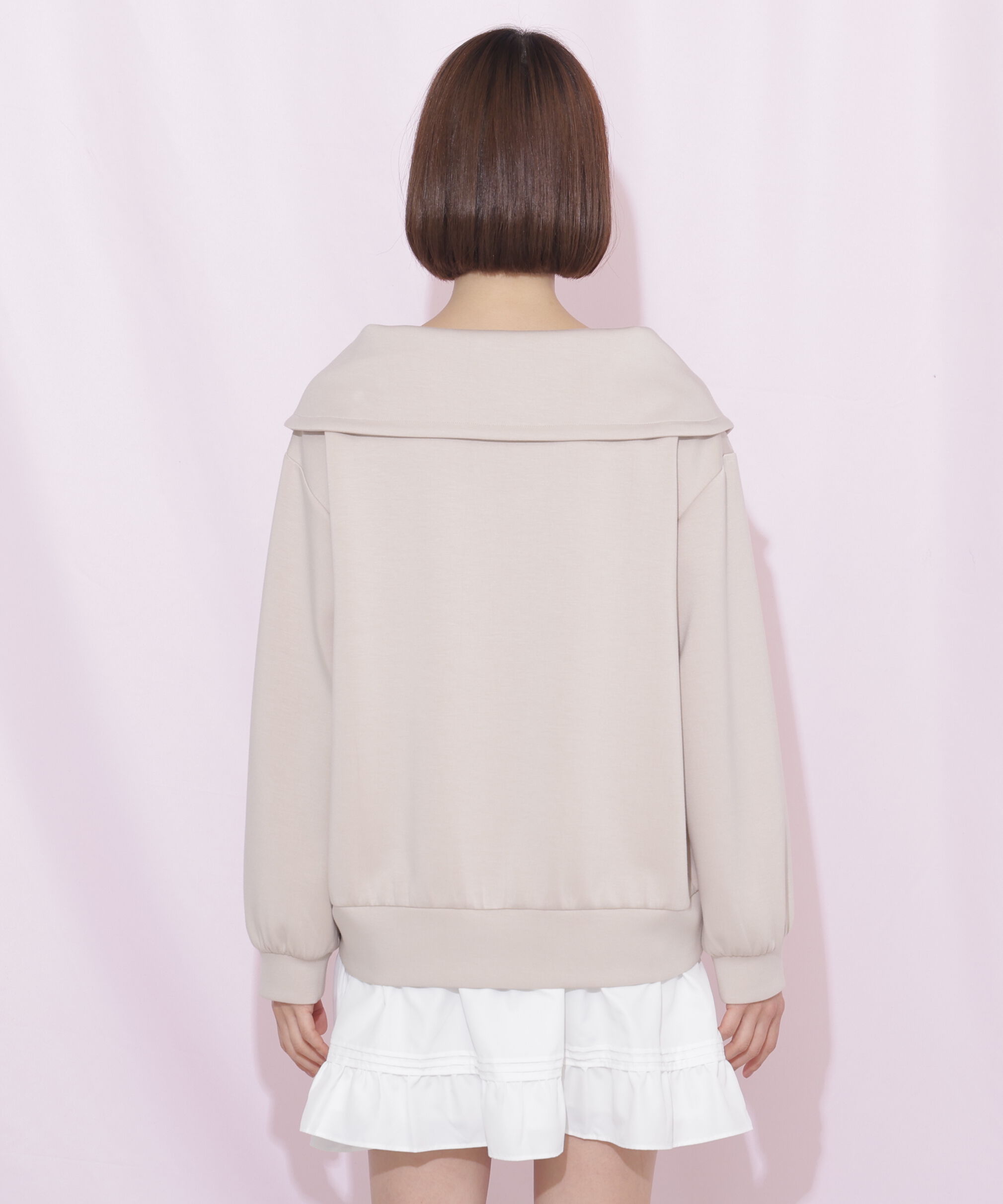  「ビッグカラーパーカーティアードミニスカートセット」|ワンピース|